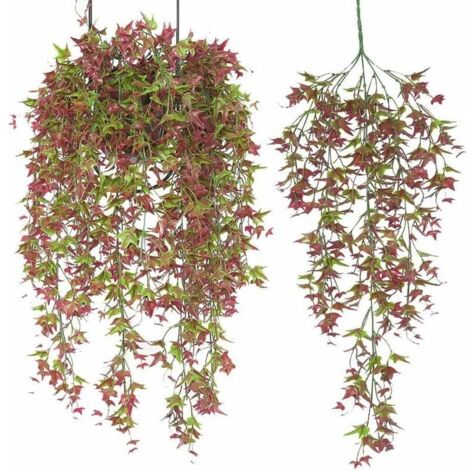 Vigne Artificielle Suspendue Lierre Artificiel Vignes d'extérieur Plantes Suspendues Tenture Murale Lierre Porche Patio Arche Balcon Panier Jardin Décoration de Fête de Mariage 3 Pack/70 cm (1/4)