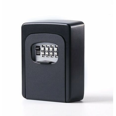Ulisem Boite à clé sécurisée avec Code, Boite a clefs Murale avec Code à 4 Chiffres,Boite a clefs securisee Exterieur Imperméable et antirouille,Code réinitialisable(Noir) (1/5)