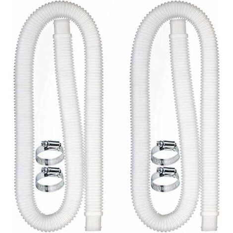 UlisemTuyau de rechange pour piscine, accessoires pour pompe de filtration avec 4 clips métalliques, long tuyau pour pompe, accessoires de piscine (1/4)