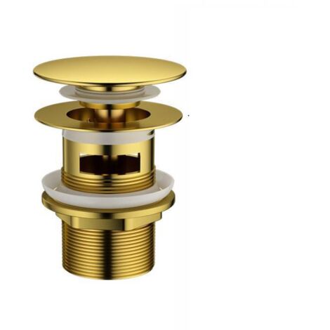 Bonde automatique universelle 1" 1/4" pour éviers, bidets et bondes automatiques, laiton plaqué or durable (1/3)