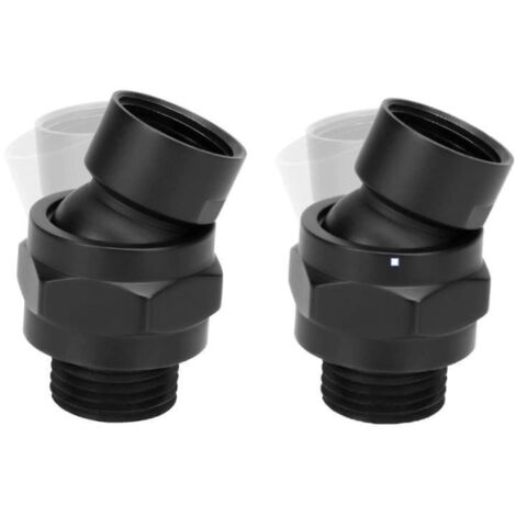 Rotules pivotantes réglables en laiton 2jian, rotule pivotante pour connecteur de douche, adaptateur de rotule de douche, adapté pour connecter la pomme de douche et le tuyau d'eau noir mat (1/5)