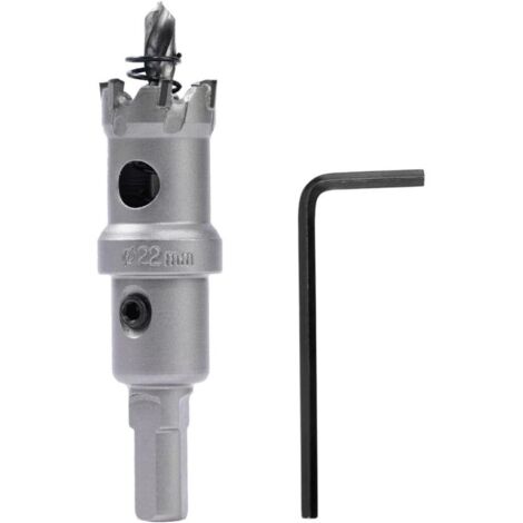 Ulisem Scie cloche bimétallique – 22 mm, métal dur, robuste, qualité industrielle, pour métal, bois, acier inoxydable, plastique, cuivre (1/4)