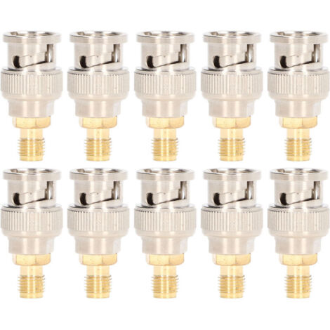 Ulisem Kit de conversion d'instruments, 10 pièces, adaptateur coaxial RF, connecteur SMA femelle vers BNC mâle (1/4)