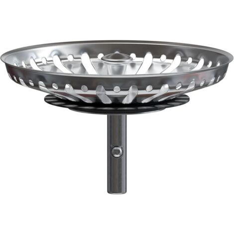 Ulisem Panier pour Bonde d'Évier de Cuisine 80 mm - Crépine Universelle Acier Inoxydable, Bouchon Panier Pop-Up, Épingles 32 mm (1/4)