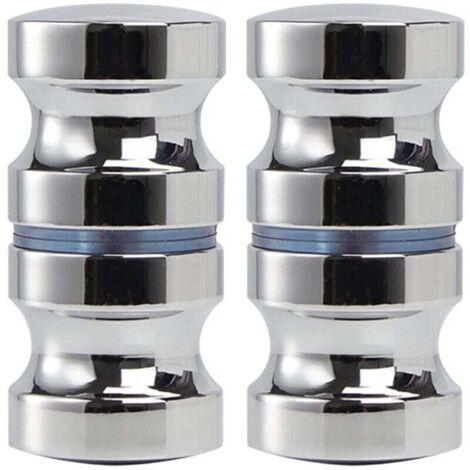 Ulisem Lot de 2 Boutons de Porte de Douche en Verre - Poignées de Porte en Acier Inoxydable pour Maison, Bureau, Hôtel (1/5)