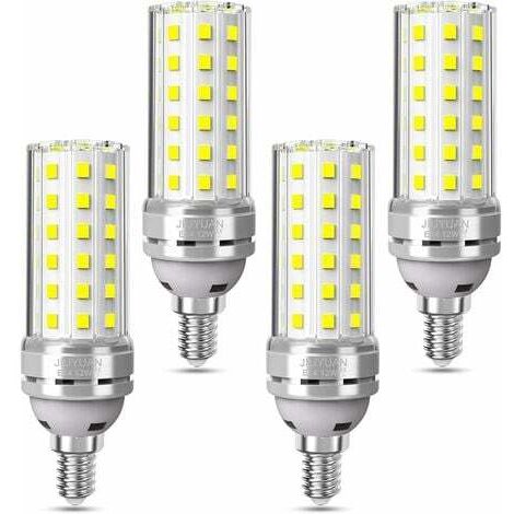 XVX Ampoule E14 LED 6000K Blanc Froid 1450LM 12W Ampoule Maïs Équivaut à Ampoule Halogène 100W E14 Ampoules LED éclairage Led E14 Non Dimmable- Lot de 4 (1/3)