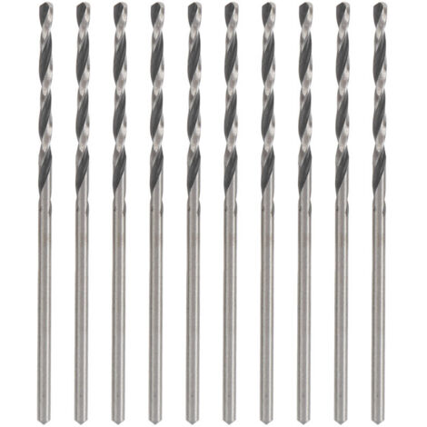 UlisemLot de 10 forets hélicoïdaux à tige droite en acier rapide, outils électriques, processus de meulage à tige droite, diamètre de foret de 1.6 mm (1/4)