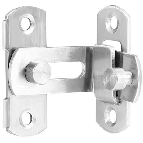 Loquets et verrous (2 pack) 90 degrés flip serrure de porte angle droit courbé boucle de porte boulon serrure de porte de grange serrure de porte coulissante serrure de porte spéciale (1/5)