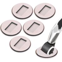 Roulettes pour chaise de bureau Capuchons de meubles Capuchons de meubles Protecteur de sol en bois Coussin anti-vibration Tapis de chaise antidérapant Lot de 5 Base en plastique ronde de couleur hari