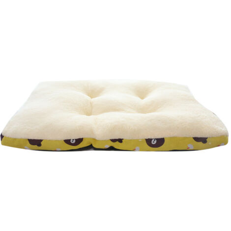 Tapis pour animaux de compagnie épais, tapis chaud doublé en polaire, conception antidérapante monobloc, 5840cm, jaune. (1/5)