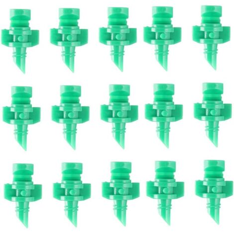 100 buses de pulvérisation à 180 degrés pour systèmes d'irrigation de jardin, micro-pulvérisateurs, verts (1/5)