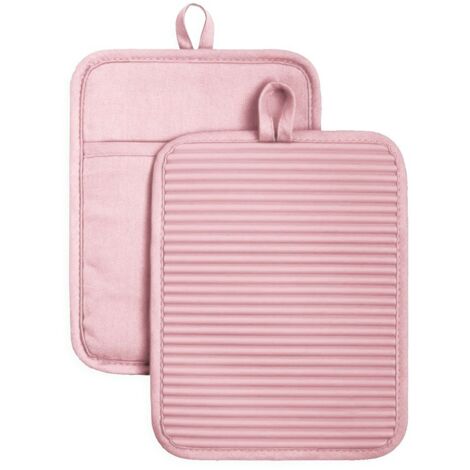 Un lot de 2 tapis de cuisson en silicone de couleur unie, isolants thermiques, résistants aux hautes températures et antidérapants,rose.