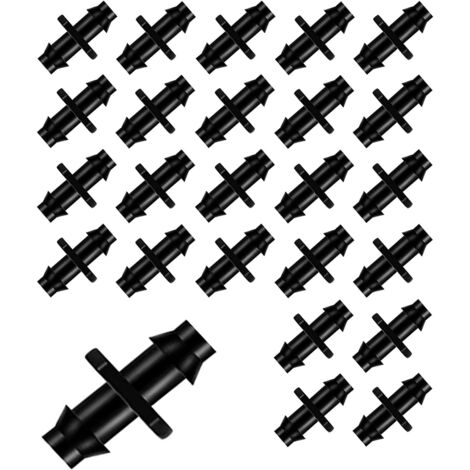 Lot de 30 connecteurs à barbes de 6,35 mm (1/4 pouce), connecteurs droits pour tuyaux d'irrigation goutte à goutte de 6,35 mm (1/4 pouce) (1/5)