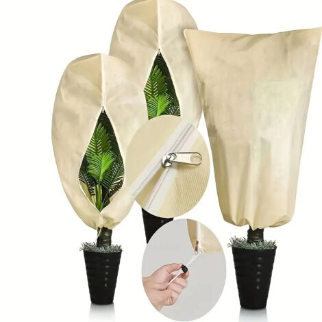 Housse pour plantes - 180 x 120 cm - Housse de protection - Résistante aux déchirures - Fermeture éclair - Lot de 2 (1/5)