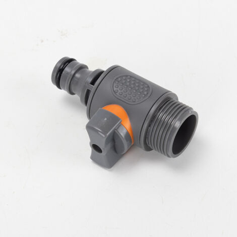 Raccord pour tuyau d'arrosage, robinet à bille fileté mâle 3/4 pouce, compatible avec les tuyaux de lavage de voiture et les robinets, 2 pièces (1/5)