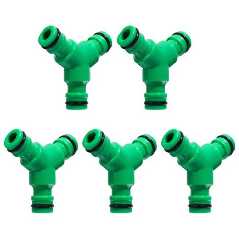 Raccords en T pour tuyaux d'irrigation, lot de 10, adaptés aux systèmes d'irrigation extérieurs pour pelouses et jardins, durables. (1/5)
