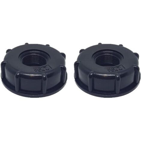 Lot de 2 adaptateurs pour réservoir IBC 3/4 pouce, adaptateurs pour réservoir d'eau, filetage grossier 60 mm, sortie 3/4 pouce (1/5)