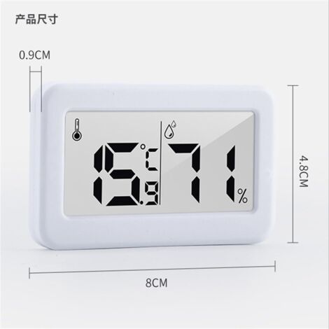 Thermomètre et hygromètre numérique électronique, thermomètre domestique, minimaliste, blanc (1/5)