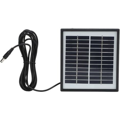 Panneau solaire polycristallin 2 W 12 V, chargeur polycristallin multifonctionnel portable avec cadre durable pour éclairage solaire de jardin (noir) (1/5)