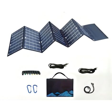 Chargeur solaire Portable pliable 30W 5V, avec deux sorties USB, adaptateur 8 en 1 étanche IP68, d'urgence (1/5)
