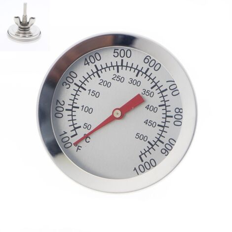 Thermomètre pour barbecue - Jusqu'à 500 degrés - BBQ - Accessoires pour barbecue - Analogique - Convient aux barbecues Weber et à charbon (1/5)