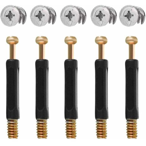 50PCS Connecteur Pour Meubles Pièces de Raccordement de Meubles et Roue Excentrique Alliage de Zinc Ferrure d'Assemblage 16mm (1/5)