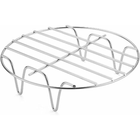 Grille de cuisson ronde, grille ronde en acier inoxydable de 6/7/8 pouces pour la cuisson, le refroidissement, la cuisson à la vapeur, la friteuse à air, l'autocuiseur, le four et le lave-vaisselle (1/5)