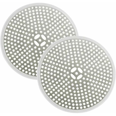 Lot de 2 Filtre pour Bonde de Douche Filtre de Vidange à Bouchon D'égout Filtre Cheveux Drain de Douche en Acier Inoxydable de 11,8 cm (1/5)