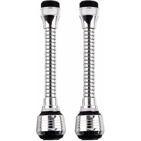 2 Pièces Rallonge Robinet,Filtre D'extension Pivotant,Extension de Douche de Robinet ,360°Réglable Bec Diffuseur Filtre, Deux Modes Réglable,pour éviers de Cuisine, Salle de Bain (1/5)