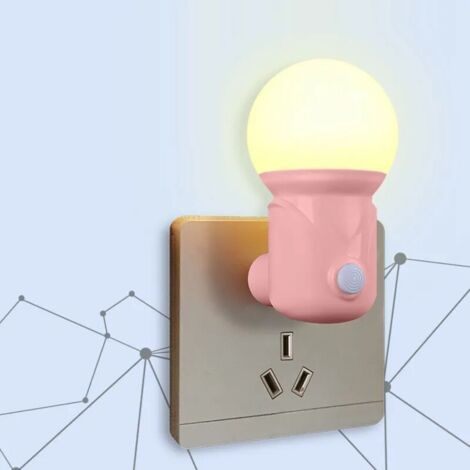 Lampe LED à brancher, 2 couleurs, économie d'énergie, veilleuse pour le sommeil des bébés, luminaire décoratif d'intérieur
