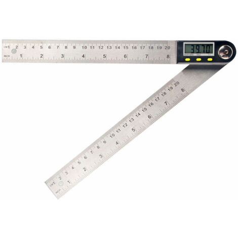 Regle d'angle d'affichage numerique rapporteur d'angle electronique en acier inoxydable avec style de batterie un 0200mm (1/5)