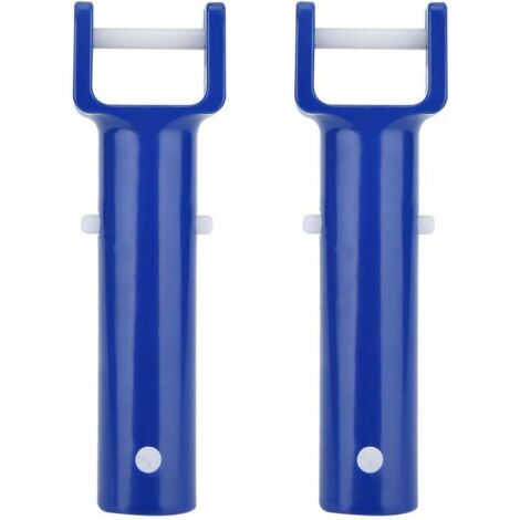 2pcs poignée de tête en v Bleu Piscine v Forme Clip Brosse poignée de la tête de Remplacement Piscine Accessoires (1/5)