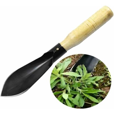 Truelle de jardin et main en acier au carbone robuste, poignée ergonomique antidérapante avec une poignée confortable pour planter, transplanter, désherber, déplacer et lisser la terre (1/5)