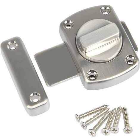 Loquet porte en Alliage de zinc avec 6 vis Porte de sécurité loquet verrous loquet crochet porte pour sécurité maison salle de bains chambre toilette petit loquet
