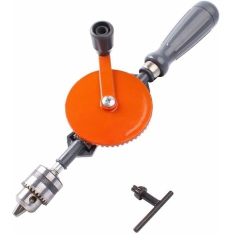 Mini perceuse manuelle 1/4 avec double pignon Mandrin de serrage à 3 mâchoires (1/5)