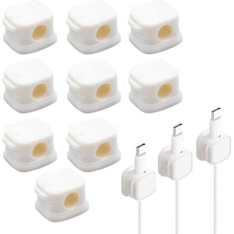 Pièce Clips Cable,Magnetic Cable Clips,Accroche Cable,Cable Clips,Support Cable,Accroche Cable Adhésif,pour Câble de Chargement,HDMI,USB,Câble Audio (1/5)