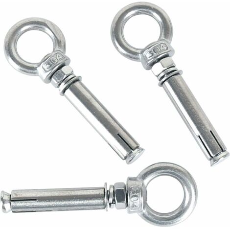 Green Mobility-Accessoire de levage,Boulons à Expansion M8 x 60mm Manchon en Acier Boulon à œil 304 Inoxydable 5-Pack (1/5)