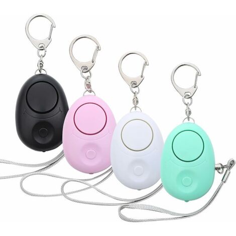 Green Mobility-Alarme personnelle Lot de 4 porte-clés d'alarme d'autodéfense de sécurité personnelle 130 dB avec lumière LED, alarme de sécurité d'urgence pour femmes, hommes, enfants, personnes âgée (1/5)