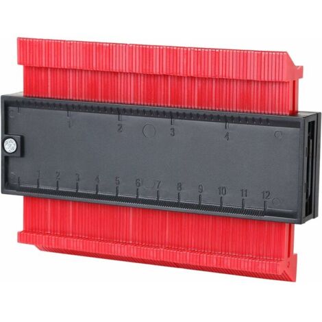 Green Mobility-Jauge de Contour, Copieur de Contour 5&34/127MM, Bricolage Outillage Jauge Contour pour Une Mesure Précise Contour, Idéal pour Carrosserie Menuiserie, Papa, Cadeau Fête Des Pères (Rouge (1/5)