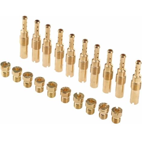 Green Mobility-20 PCS Carburateur Principal Jet Kit, Buses Principales pour Carburateur Slow/Pilot Jet pour Carburateur de Moto, Compatible avec PWK PE CVK 150 CC 125 CC Gy6 - Métal Durable et Léger (1/5)