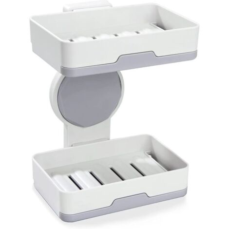 Green Mobility-Porte-Savon Double Couches avec Drain Plats à Savon Double Plastique Support Multifonctionnelle Amovible Gardez Sec pour Salle de Bain Douche Cuisine Réutilisable (1/5)