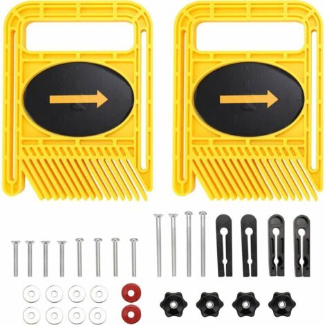 Green Mobility-Travail Du Bois Double Plume Conseil Loc Set Onglet Slot T Piste Boiseries Table De Scie A Outils De Bricolage De Securite, Jaune (1/5)