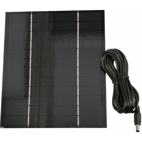 Green Mobility-Panneau Solaire Avec 9.84Ft Dc Sortie Monocristallins Silicon Solaire Portable Diy Camping Etanche, 6W 12V 500Ma (1/5)