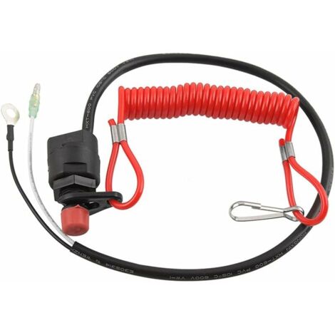 Green Mobility-Cordon universel pour moteur hors-bord - Interrupteur arrêt urgence et sangle de sécurité pour moteurs hors-bord - Pour VTT, bateau et vélo (1/5)
