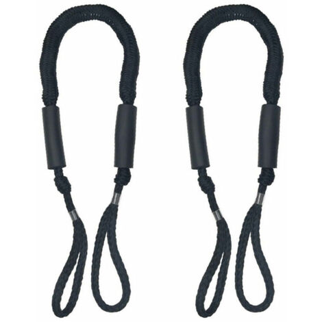 Green Mobility-Corde De Quai Marine 2Pcs 3.55.5Ft, Loquet D'Ancrage De Corde De Quai, Accessoires De Camping Et De Randonnee, Noir (1/5)