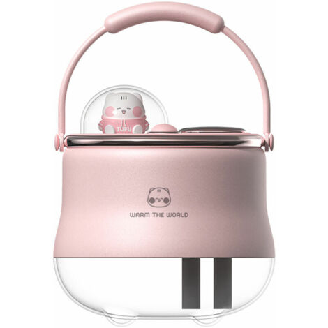 Green Mobility-Modèle rechargeable Nouveau Humidificateur de chambre à coucher Portable Compact Humidificateur de bureau,Rose (1/5)