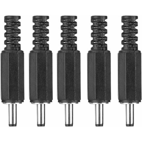 Green Mobility-Prise d'alimentation, 5 pièces 1,3 mm x 3,5 mm Prise d'alimentation CC mâle Jack Adaptateur de connecteur coaxial (1/5)
