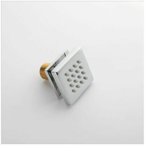 Green Mobility-Pommeau de douche plein cuivre carr encastr type A chrome (1/4)