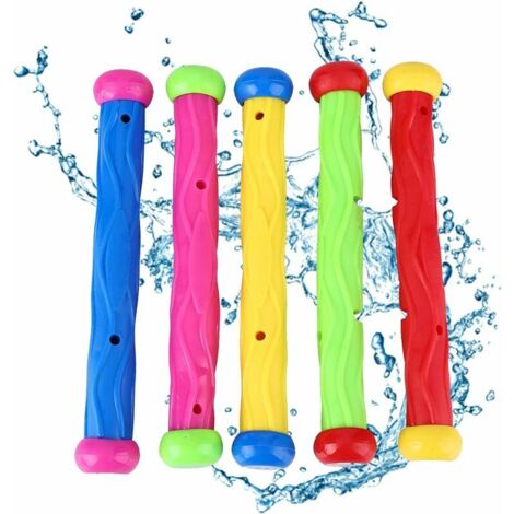 Green Mobility-5 Pcs Jouet de Plongée,Jouet Piscine Bâtons de Plongée,Lancer sous-Marin Bâton De Plongée Formation,Accessoire Piscine,Jouets de Natation pour Piscine,Jouet sous Eau été Jeux pour Enfan (1/5)