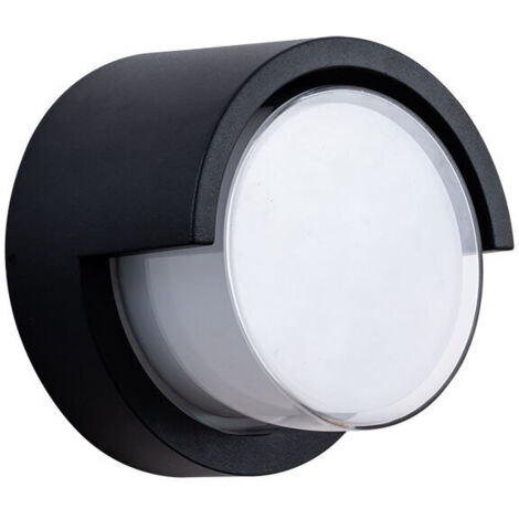 Green Mobility-12W Applique Murale Extérieure LED Lampe Murale Etanche Lampe Lumière extérieur Moderne pour Cour Jardin Pilier Terrasse Proche Mur Pathway Patio Villa Couloir Blanc Chaud 3000K Rond (1/5)